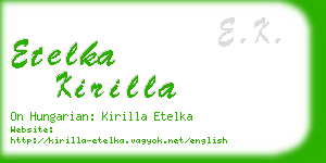 etelka kirilla business card